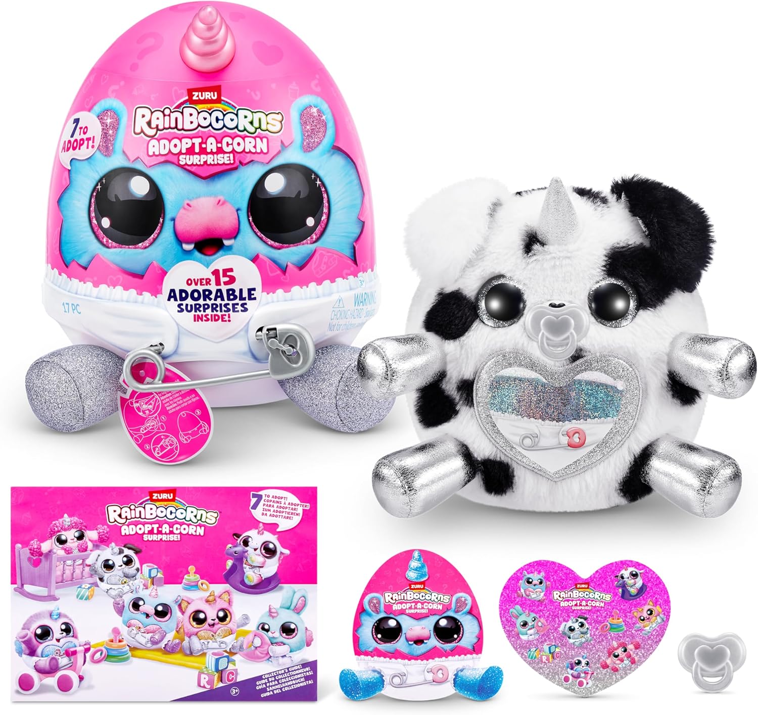 Adopt-A-Corn Surprise (Dalmatian) by ZURU Plush Toy, Collectible Plush, Baby, Surprise Eggs for Girls & Children