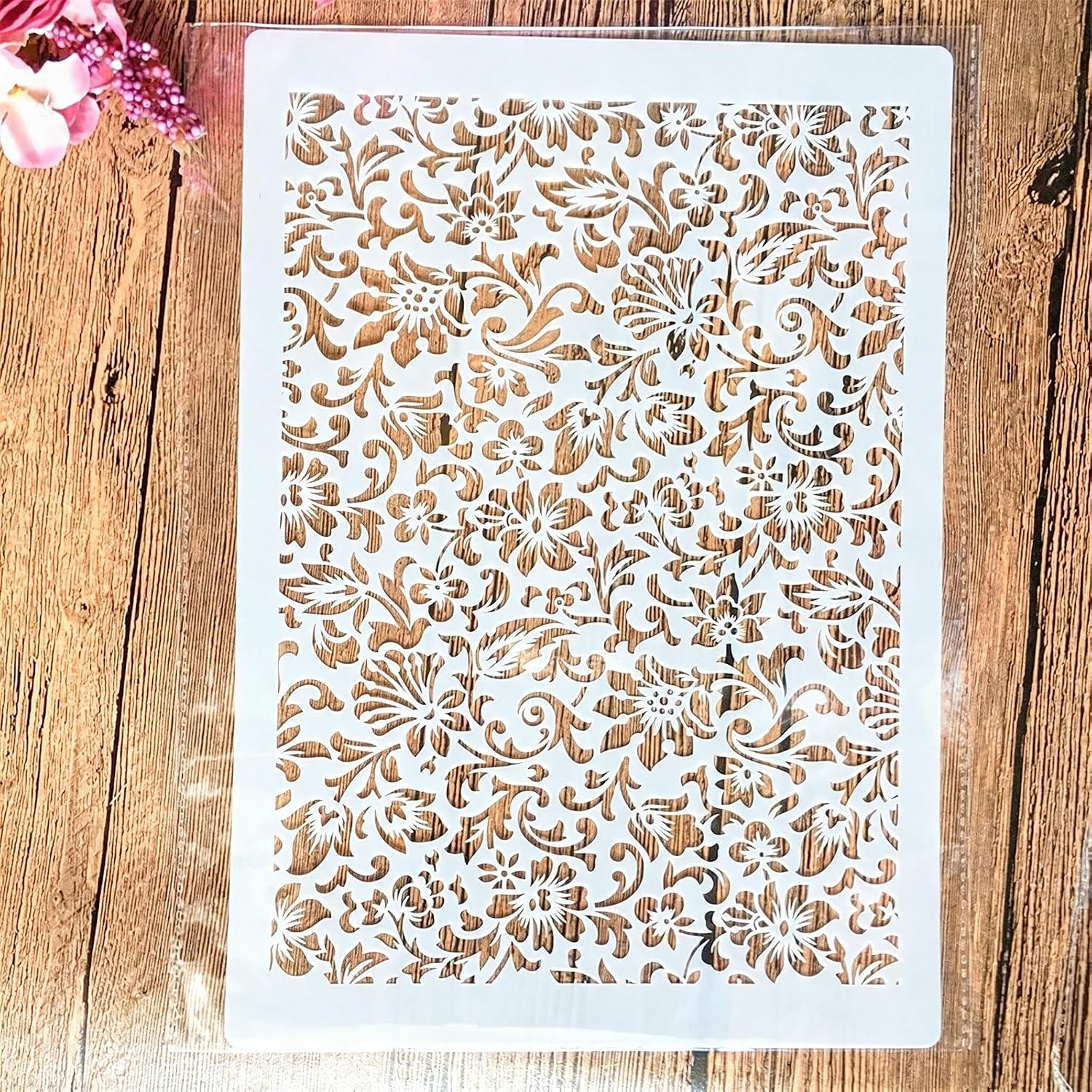 TIAMECH A4 Reusable Leaves Stencil for Painting