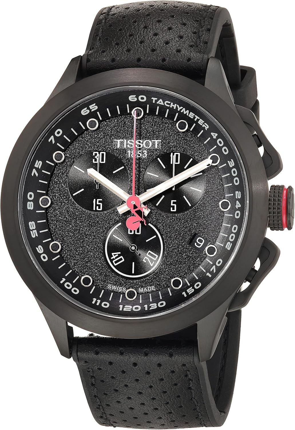 Tissot Mens T-Cycling Giro d'Italia 2022 Special Edition 316L Stainless Steel case with Black PVD Coating, Carbon Composite Quartz Watch, Black, Leather, 22 (T1354173705101)