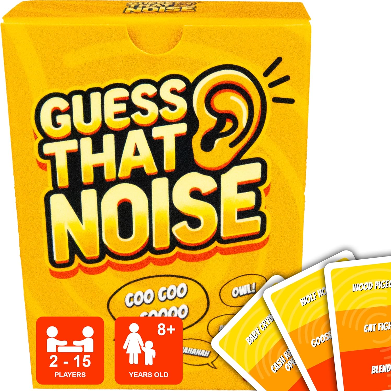 Worgan Games Funny Sound Impressions Party Game - Guess That Noise ﻿| Fun for Family & Friends | 2-15 Players, Ages 8+ | Perfect for Kids, Teens, Adults