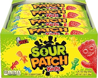 SOUR PATCH KIDS Soft & Chewy Candy, Bulk Candy, 24 - 2 oz Bags