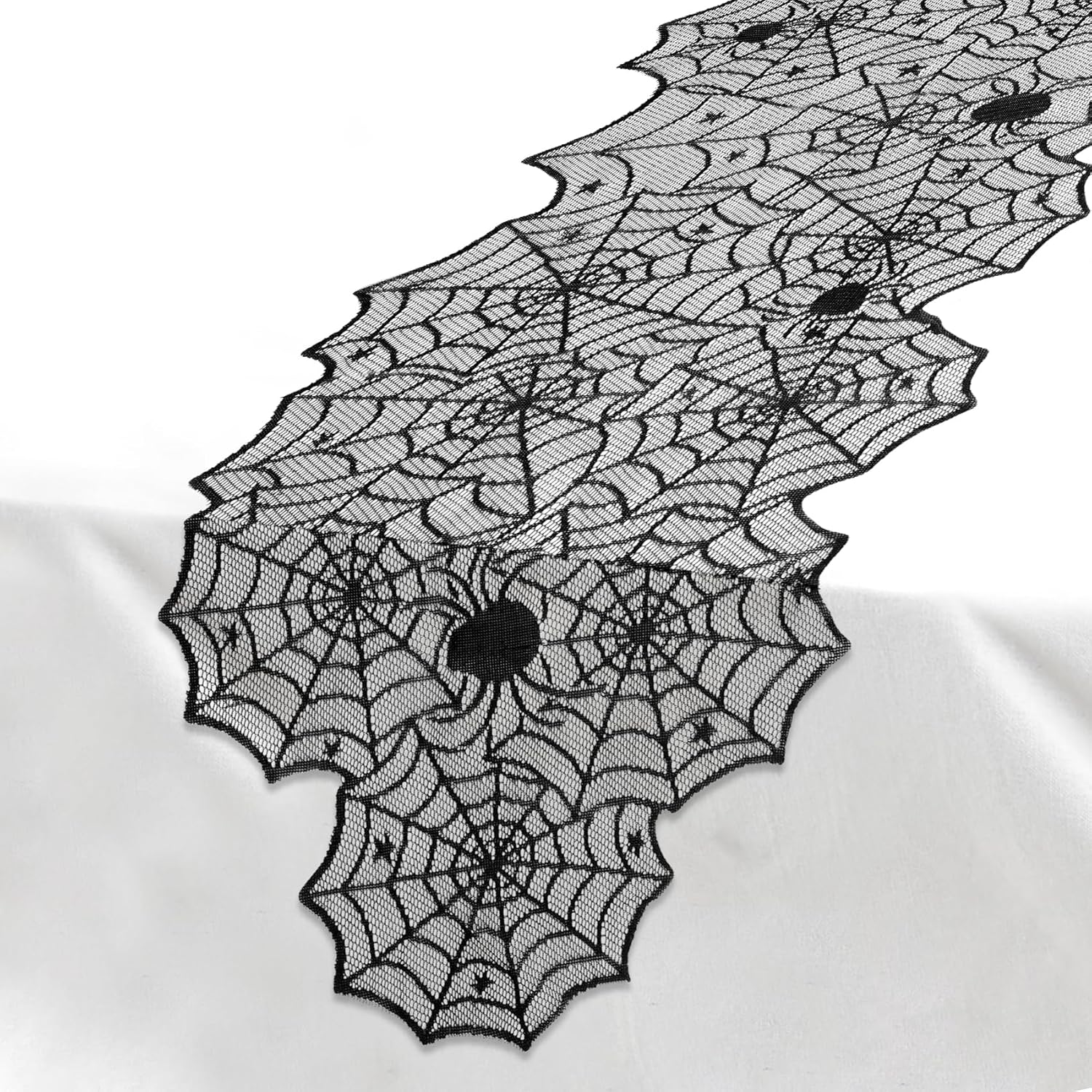 Halloween Table Runner Black Spider Web Table Runner Halloween Decorations Indoor Halloween Decor Lace Halloween Table Cloth Spider Web Halloween Kitchen Decor Halloween Party Dinner Table Decoration