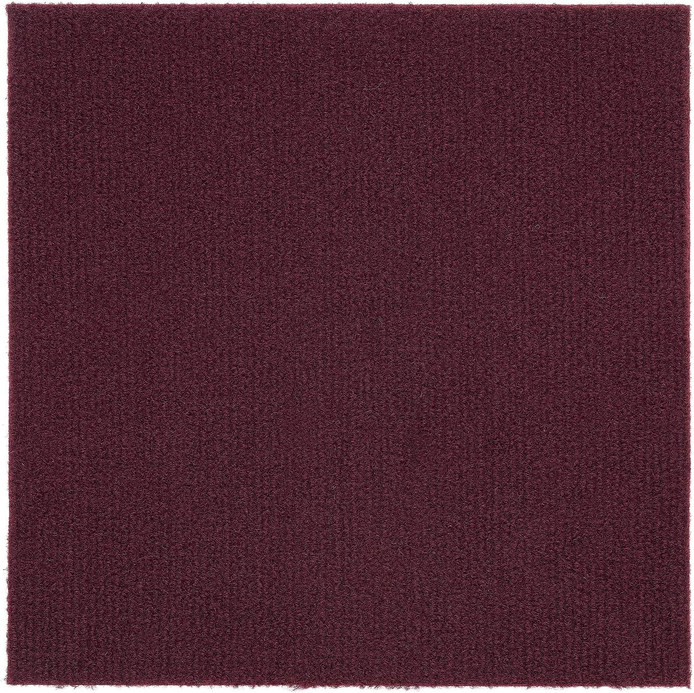 Achim Home Furnishings Nexus Burgundy 12x12 Self Adhesive Carpet Floor Tile - 12 Tiles/12 sq Ft.,NXCRPTBU12