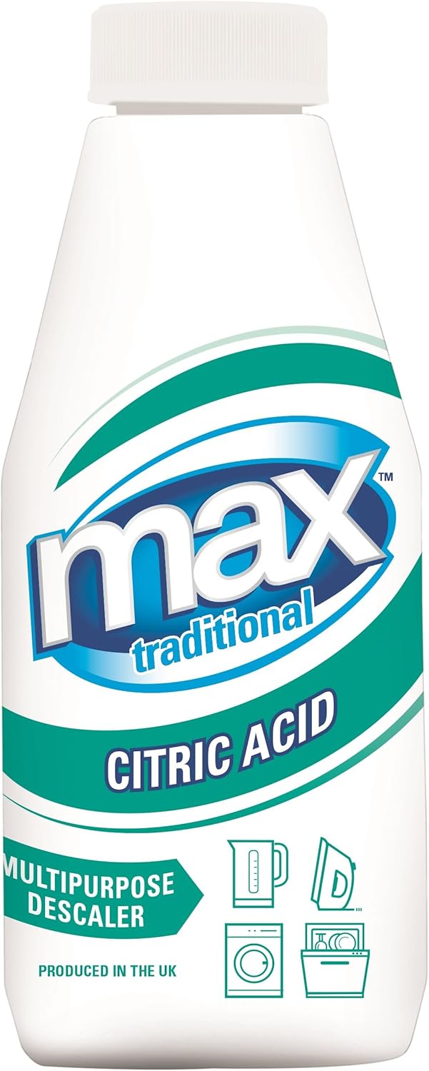 Max Traditional Citric Acid, 450g - Powerful Descaler & Limescale Remover for Descaling Baths, Kettles, Dishwashers, Washing Machines