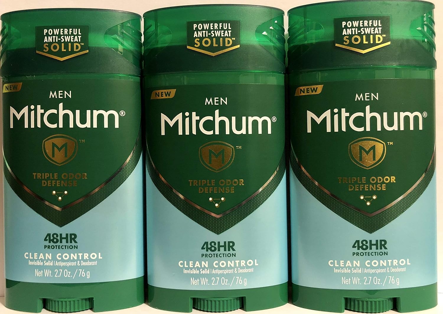 MITCHUM Advanced Control Invisible Solid Clean Control For Men, 2.7 Oz (Pack of 3)