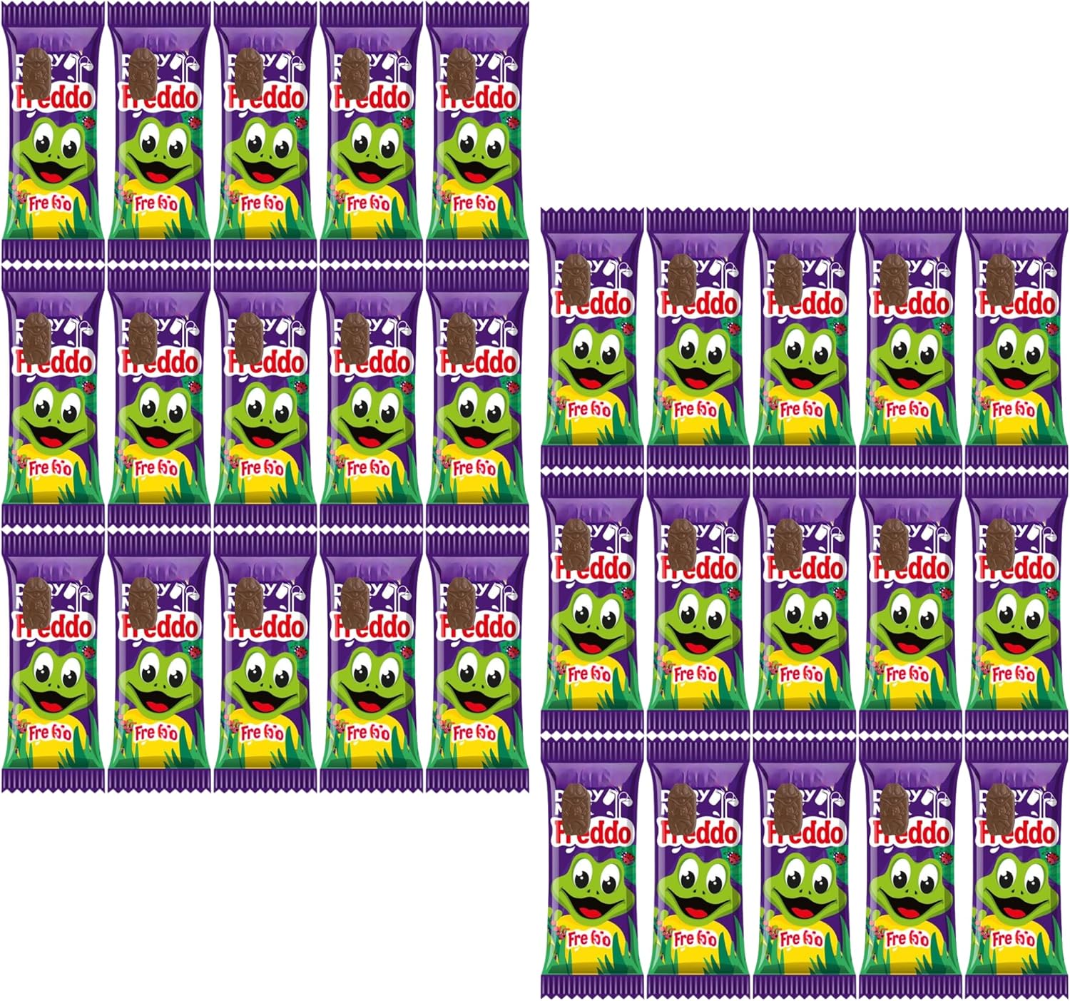 Chocolate Bars Multipack - Fredo Frog Chocolate Bars 18g x 30 - Milk Chocolate Treats in a Fun-Sized Multipack, Ideal for Snacking, Gifting, and Sharing