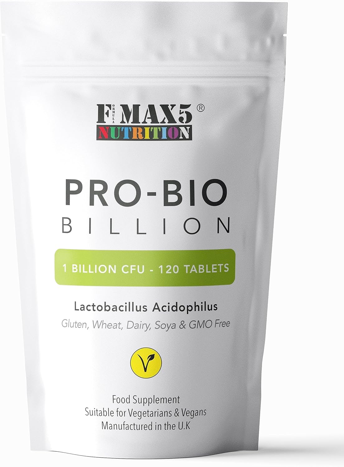 Probiotics for Gut Health - 120 Lactobacillus Acidophilus Tablets (Not Capsules) - High Strength CFU Probiotic Supplement for Men & Women - Vegan & UK Made