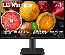 LG 24MS500-B 24 inch IPS FHD (1920x1080) 100Hz 5ms Reader Mode Borderless Design OnScreen Control Black Stabilizer DAS Crosshair HDMI Black