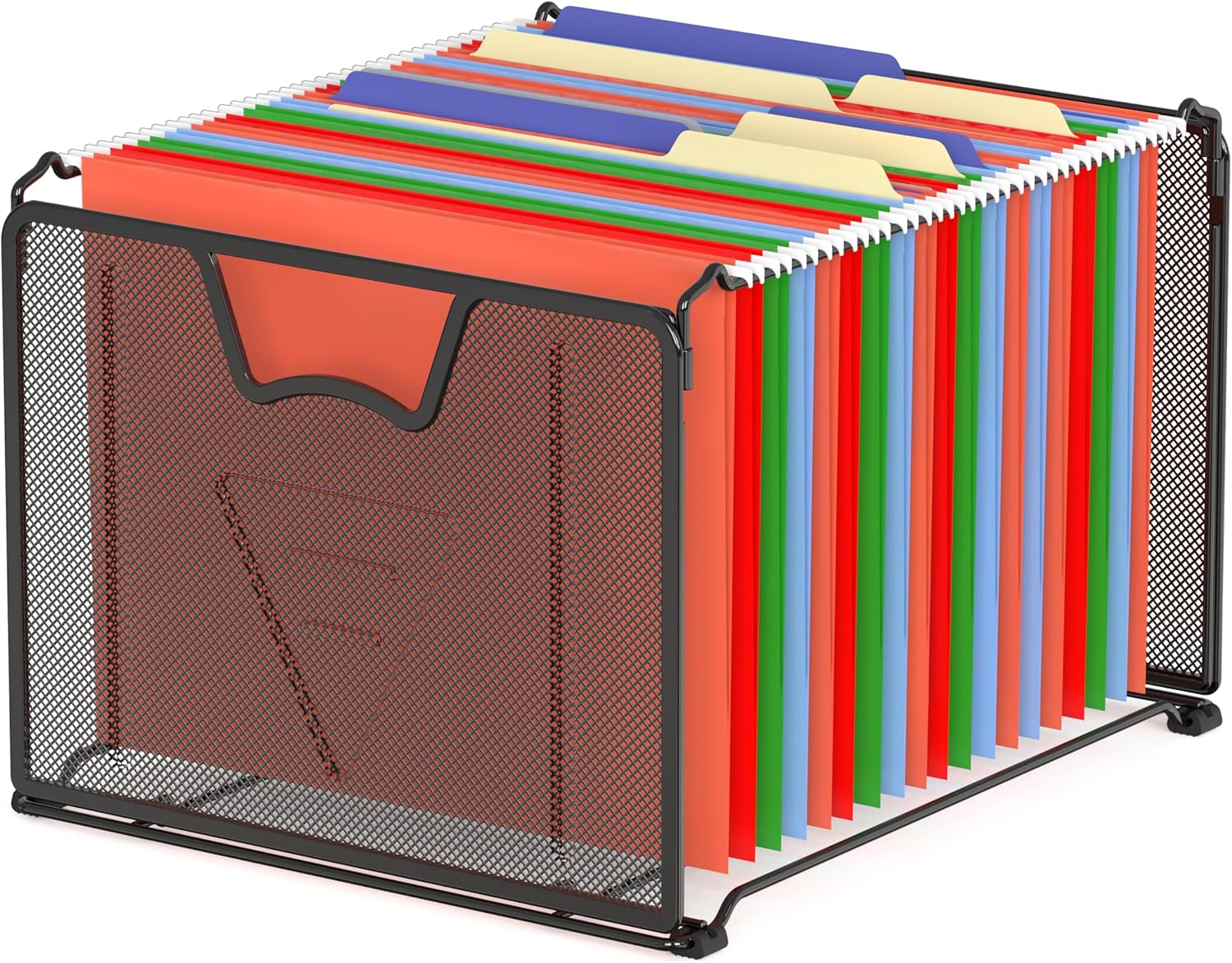 Simple Houseware Mesh Hanging File Folder Organizer, Black