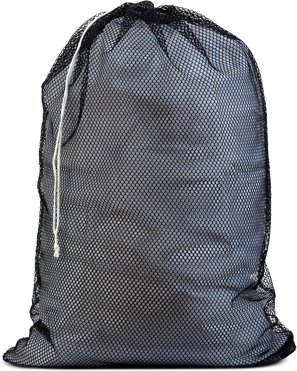 Mesh XL Laundry Bag - Large 24" x 36" - Durable, Machine Washable with Secure Drawstring Closure - Perfect for College Dorms, Laundromats, Apartments (Black)