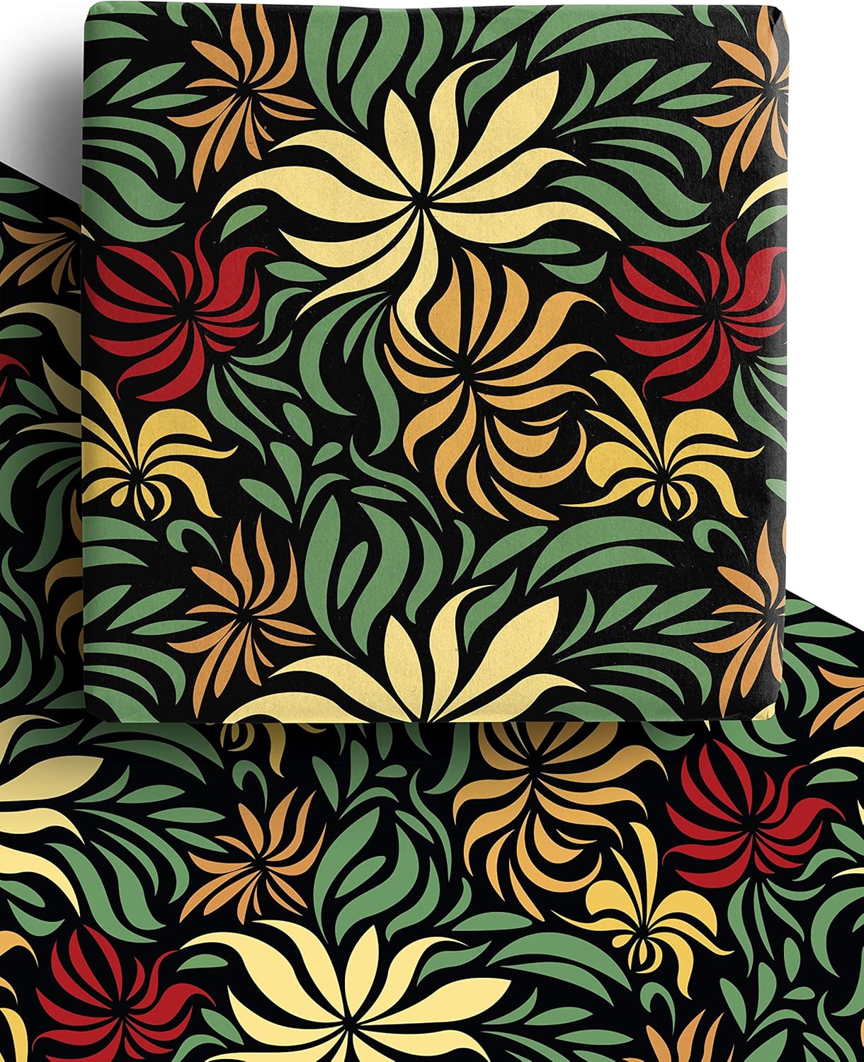 4 x Eco Vintage Flower Gift Wrapping Paper Sheets 70cmx50cm - Premium Recyclable Floral Gift Wrap for Mothers Day, Birthday, Anniversary, Wedding & more.