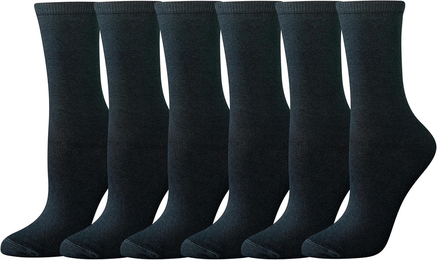 Amazon Essentials Women's Casual Crew Socks, 6 Pairs