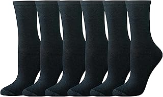 Amazon Essentials Women's Casual Crew Socks, 6 Pairs