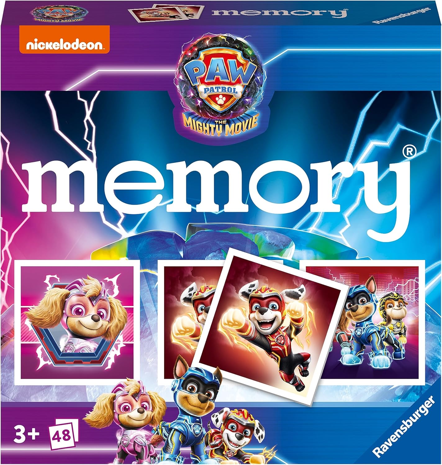 Ravensburger Paw Patrol The Mighty Movie - Mini Memory Game - Matching Picture Snap Pairs For Kids Age 3+