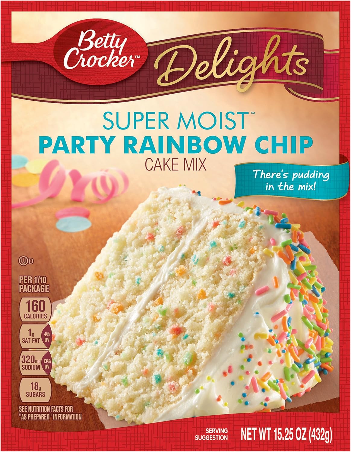 Betty Crocker Rainbow Cake Mix 432g pack of 1