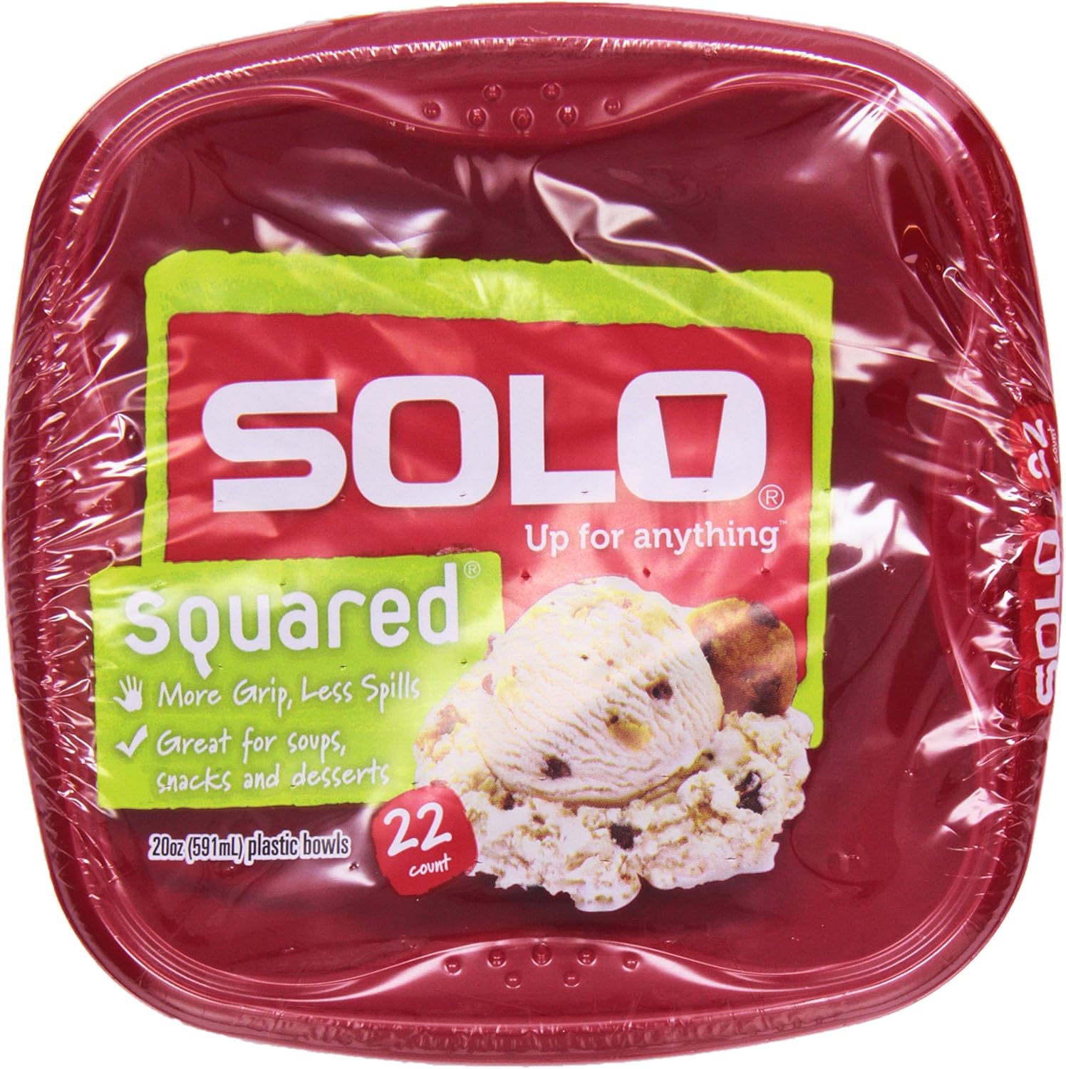 Solo SoloGrips Plastic Grip Bowls, 22 ct