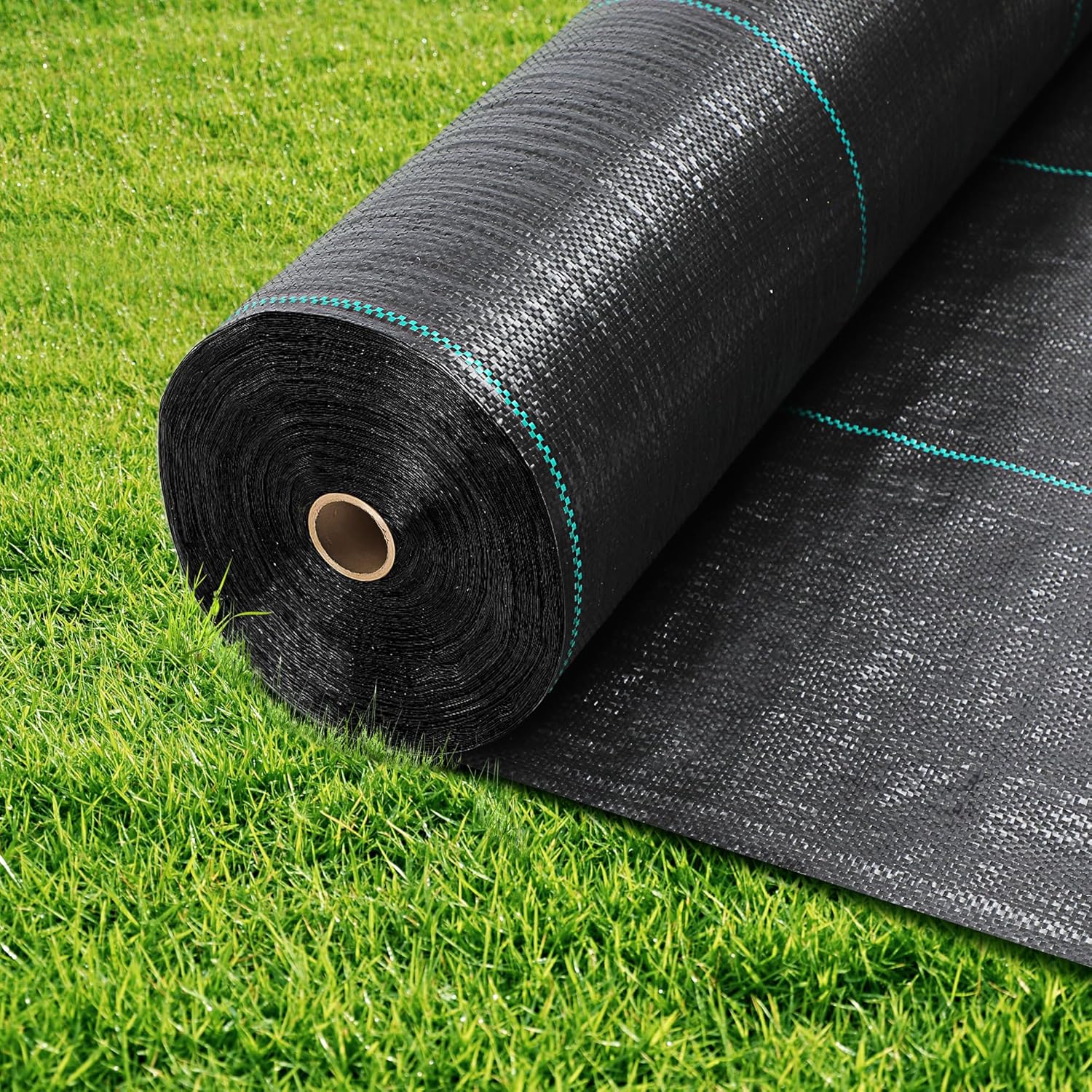 Rengue Weed Barrier Landscape Fabric, 6 x 300FT Weed Blocker Garden Ground Cover Fabric, 3.2 OZ Heavy Duty Garden Control Cloth, Woven Geotextile Fabric for Landscaping Driveway