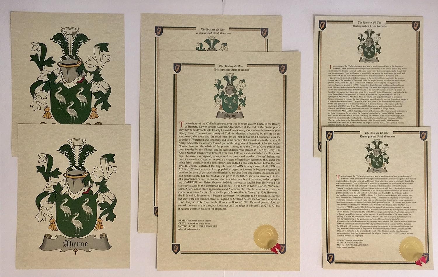Schallen - Last Name History and Coat of Arms from Germany Print Set (2 Pack)