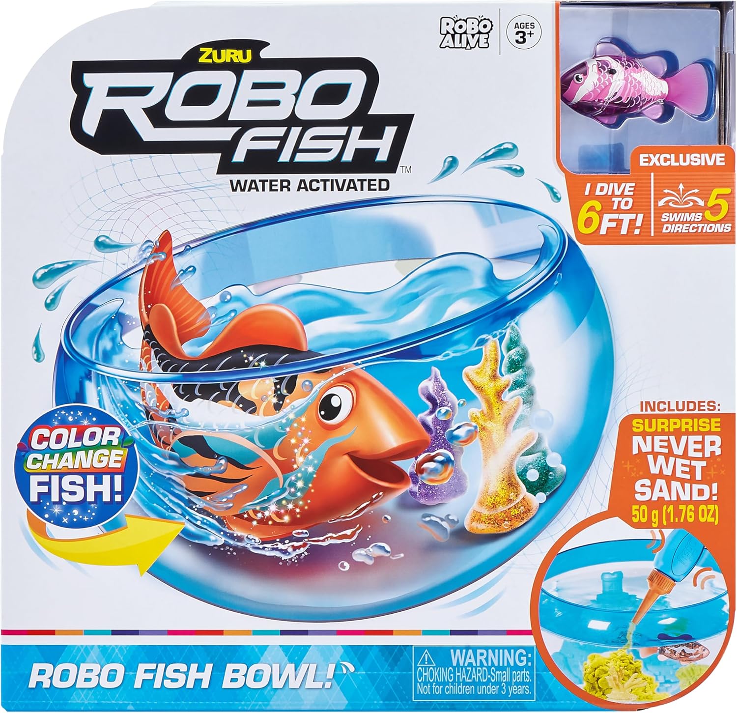 Robo Fish robotic swimming pets Fish Tank Playset by Zuru, bath toy