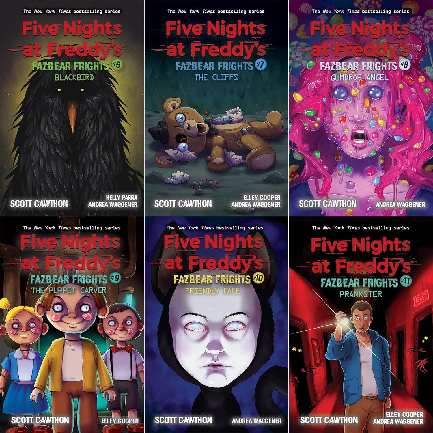 Five Nights at Freddy’s: Fazbear Frights Collection Vol. 6-11 – Dark Secrets Unveiled in “Blackbird,” “The Cliffs,” “Gumdrop Angel,” “The Puppet Carver,” “Friendly Face,” and “Prankster”