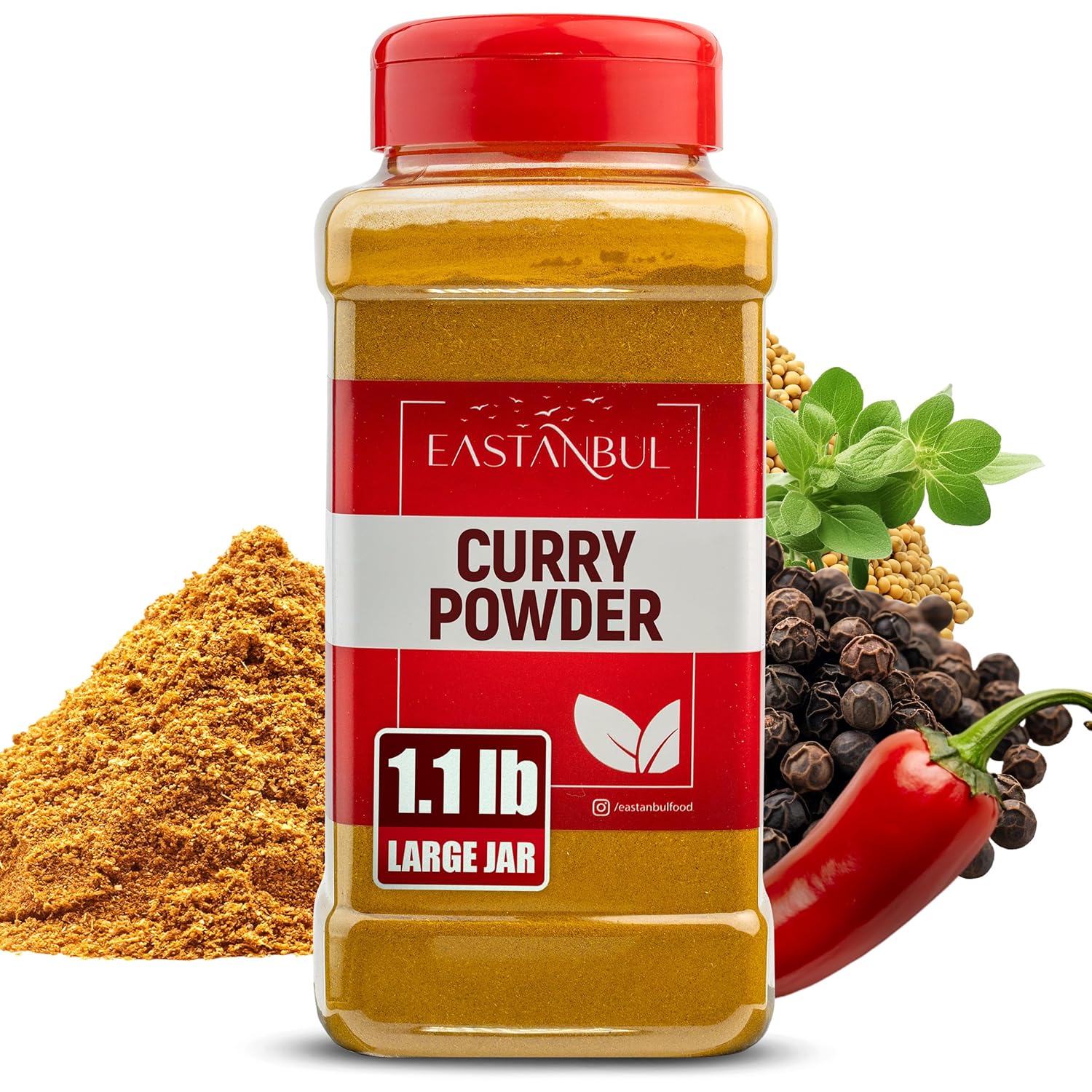 Eastanbul Curry Powder, 1.1lb, Traditional Indian Spice Blend Curry, Authentic Seasoning, Premium Quality Blend Yellow Powder, Indian Seasoning, All-Natural Ingredients, Non-GMO, No MSG, No Filler