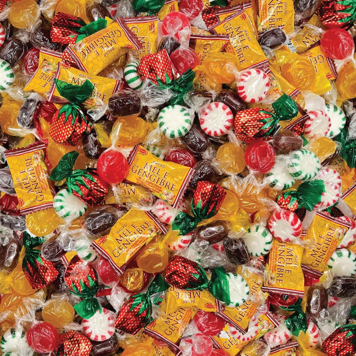 Old-Fashioned Hard Candy Assortment - 2 Pound Bulk Pack (About 145 Count) - Strawberry, Starlights, Cinnamon, Butterscotch, Root Beer, Honey Ginger, Lemon