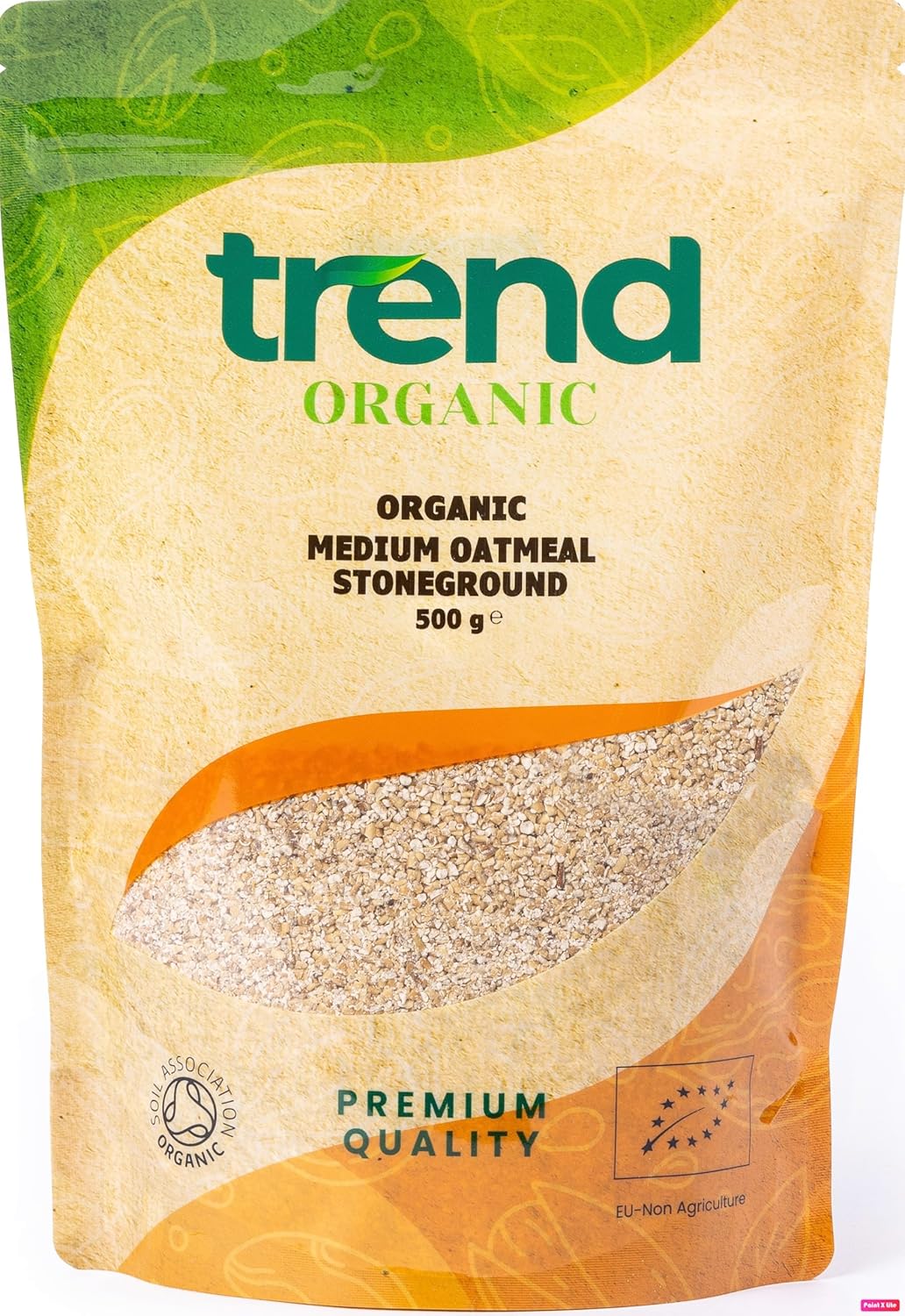 Trend Organic Medium Oatmeal Stoneground, Wholesome Fibre Boost for Culinary Excellence – High in Protein, Certified Organic, Vegan, GMO-Free, No Additives No Preservatives, 500g