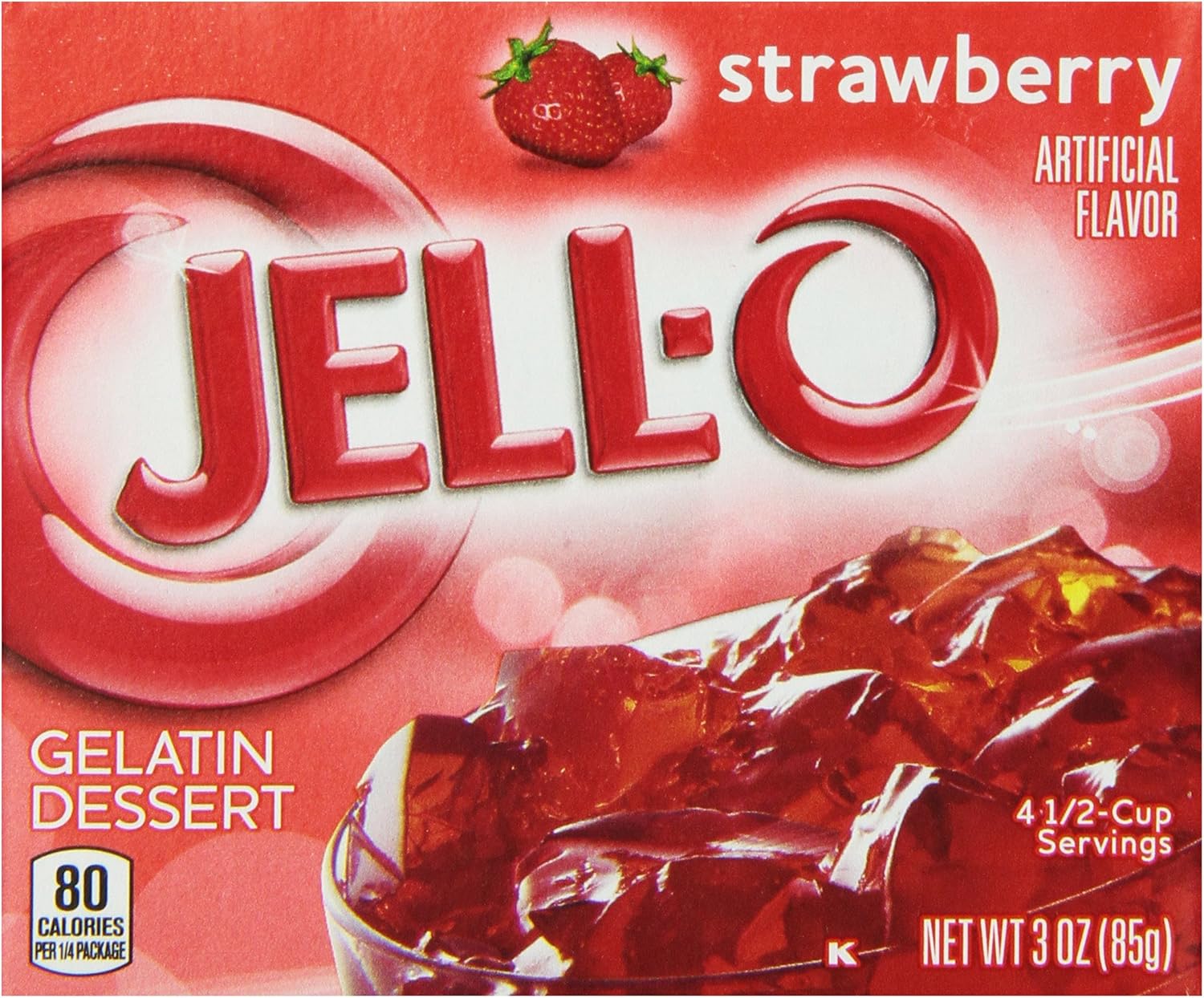 Jell-O Strawberry Gelatin Dessert 85g