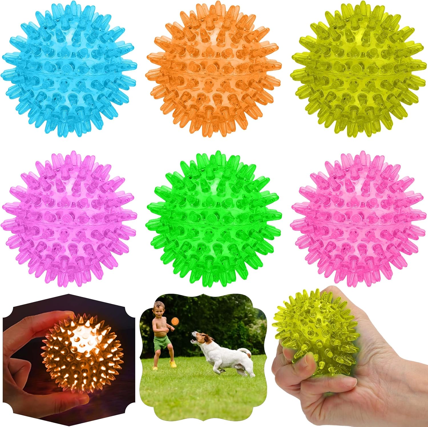 1x Random Flashing Bouncy Disco Balls | 7cm Stress Relief Fidget Toys | Bouncing Disco Lights Balls, Color Changing Sensory Summer Toys for Kids 3+ Years