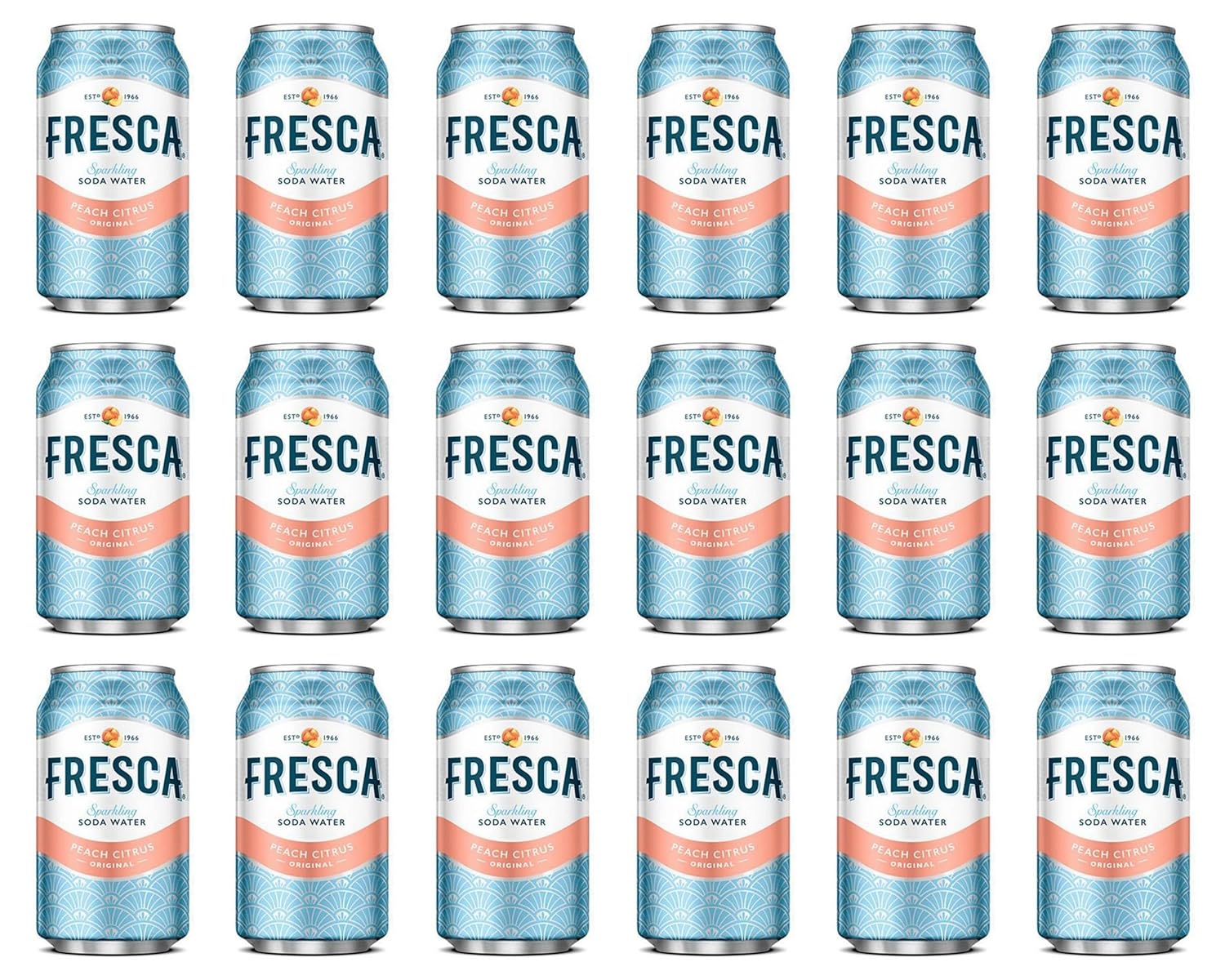 Fresca Peach Citrus Soda, 12 oz Can (Pack of 18, Total of 216 Oz)