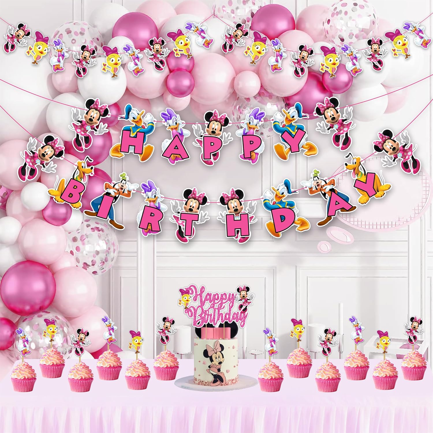 Seyalยฎ Minie Mouse Theme Birthday Party Supplies
