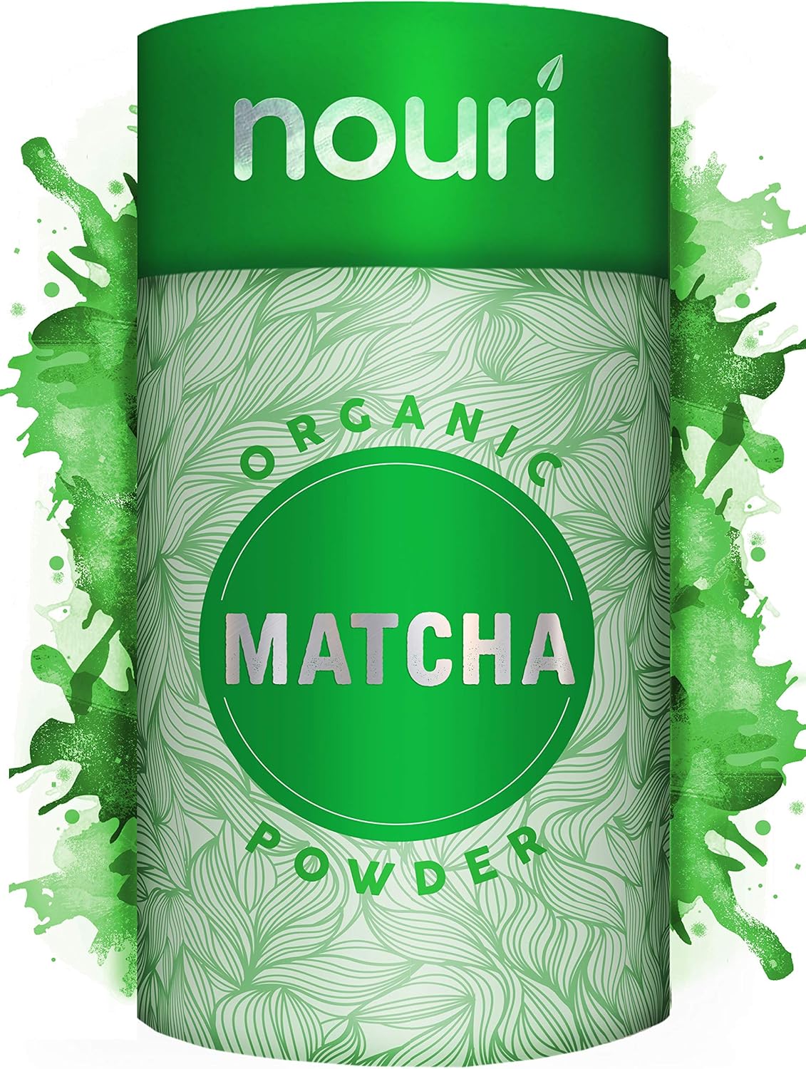 NOURI Organic Matcha Green Tea Powder, 100 g (100 servings) | Ceremonial Grade | Pesticide-Free, Vegan & Vegetarian | Hot & Cold Drinks, Cooking & Baking