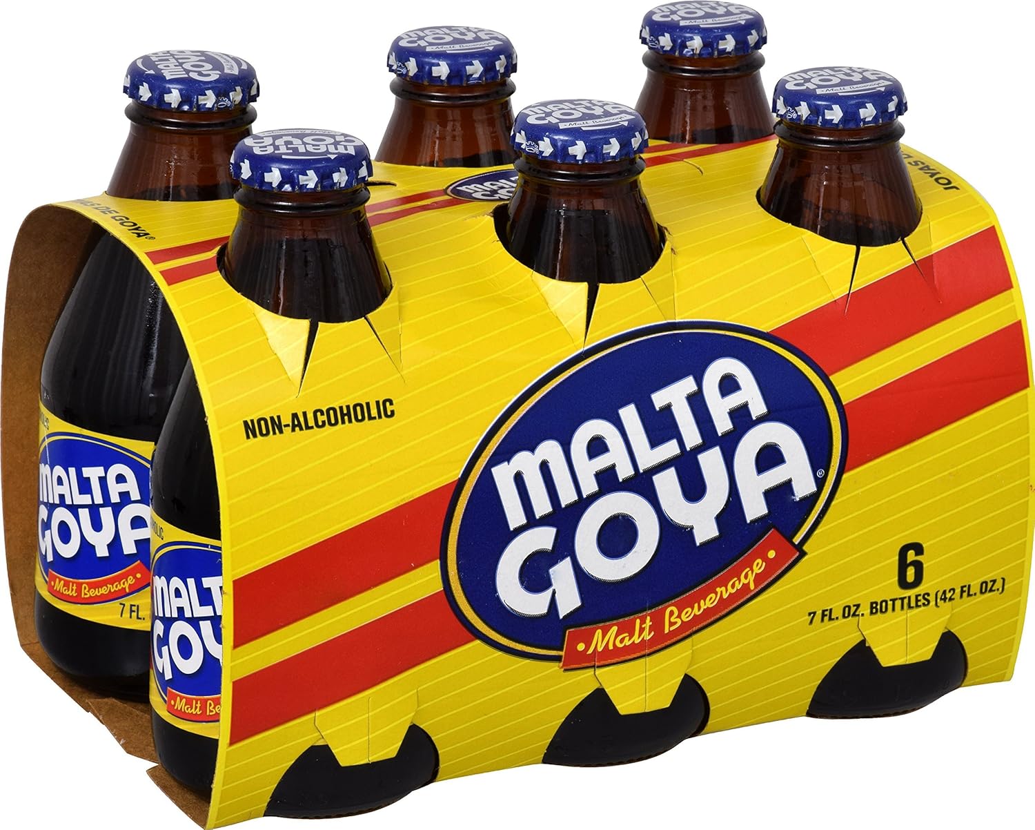 Goya Malta Non-Alcoholic Malt Beverage, 7 Ounce Bottles (Pack of 6)
