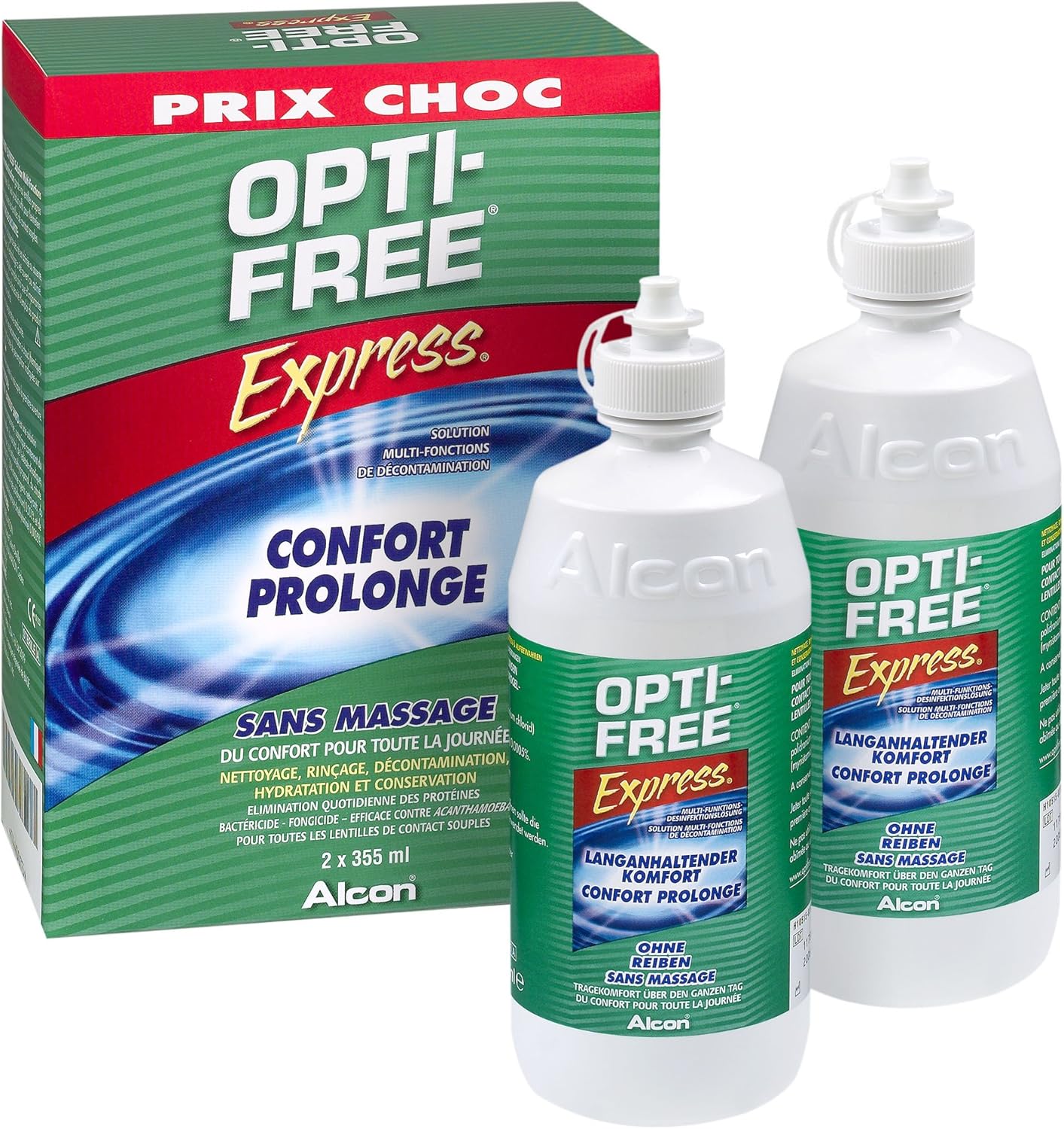 OPTI-FREE Express - Contact Lens Care Solution - 2 Flasks