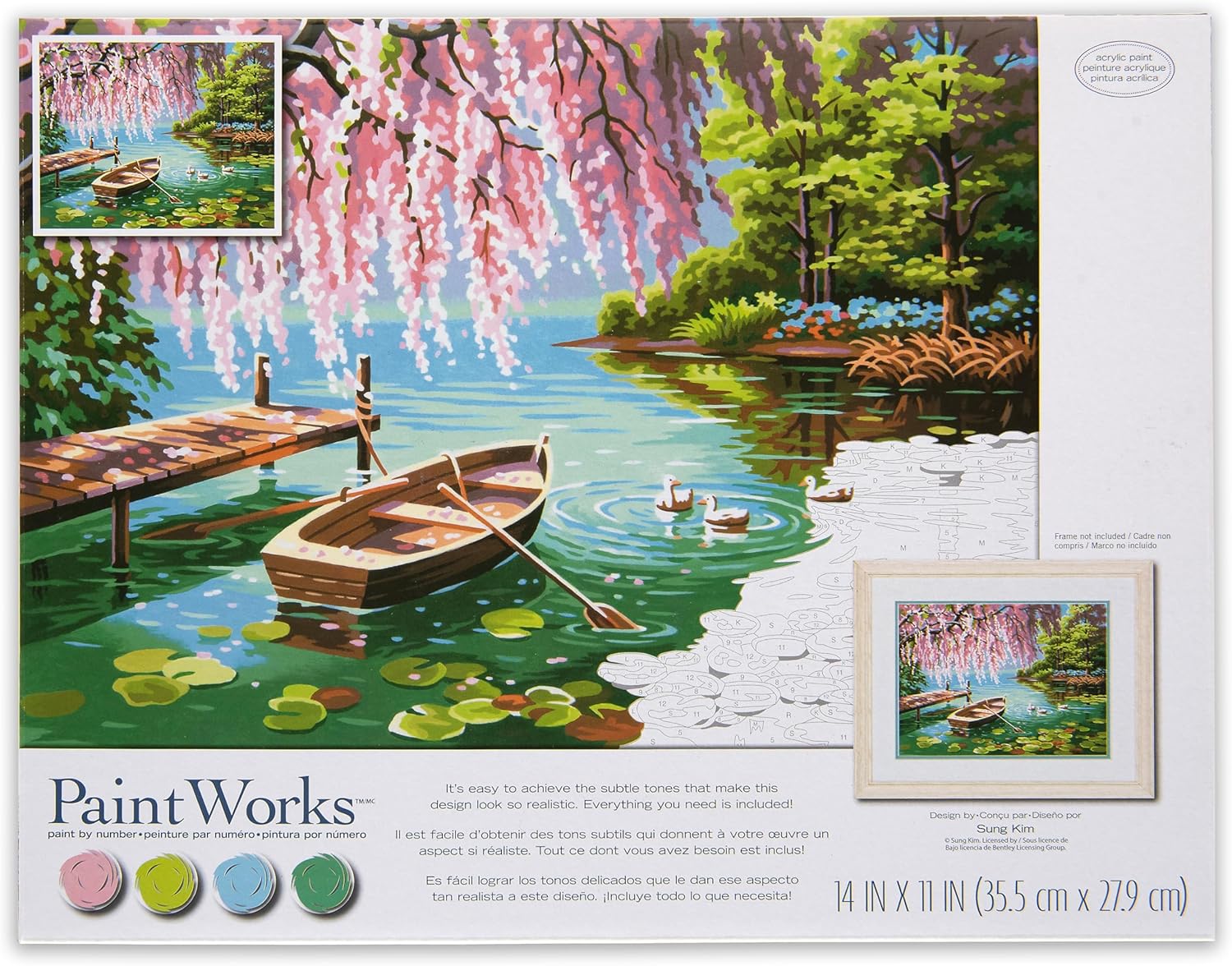 Dimensions Willow Spring Beauty Paint by Numbers for Adults, 14'' W x 11'' L