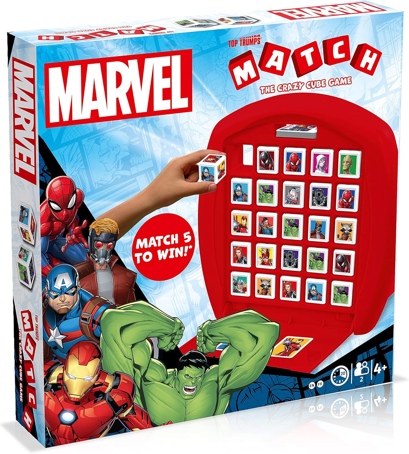 Top Trumps Match Game Marvel Heroes - Family Board Games for Kids and Adults - Matching Game and Memory Game - Fun Two Player Kids Games - Memories and Learning, Board Games for Kids 4 and up