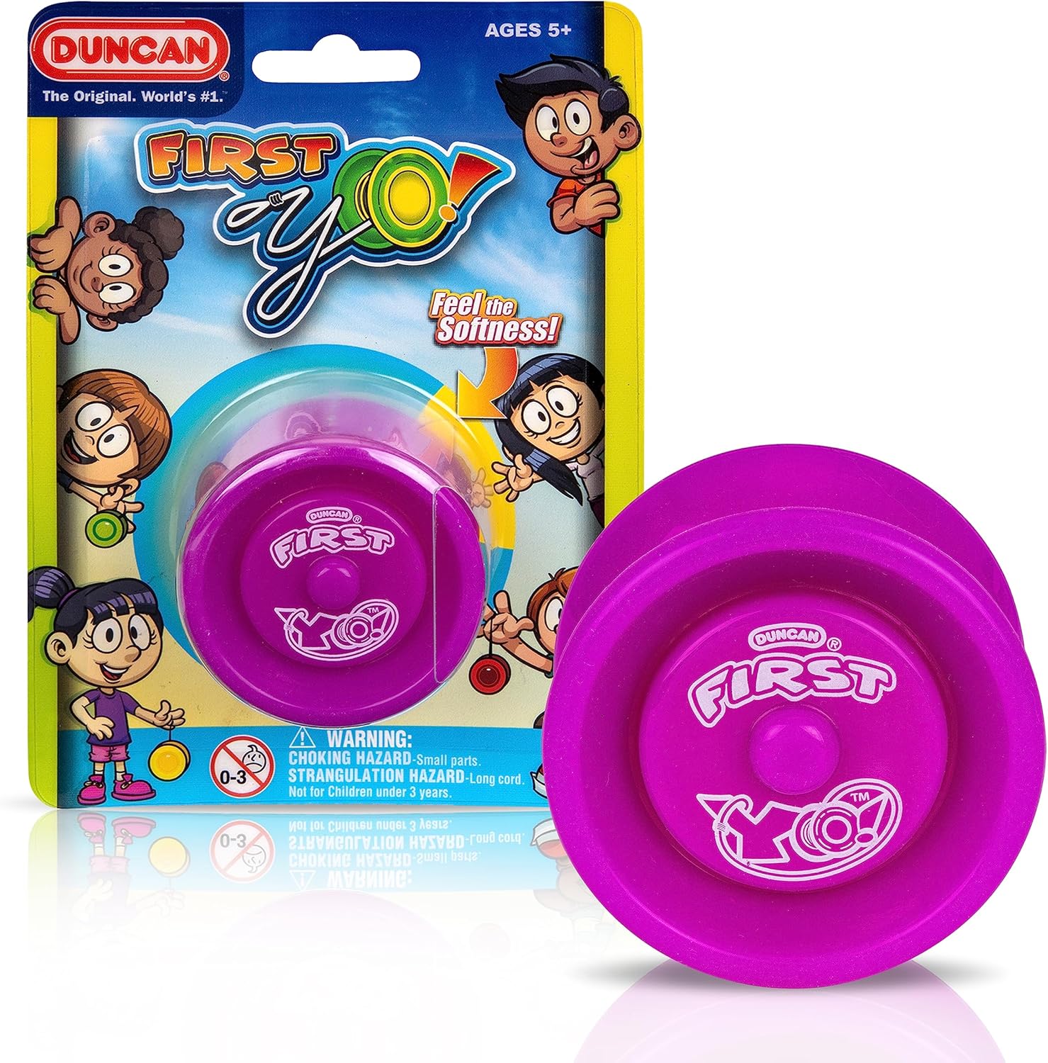 Duncan Toys First Yo! - Best Beginner Yo-Yo for Kids, Responsive Yo Yo, YoYo Toy - Purple/Yellow