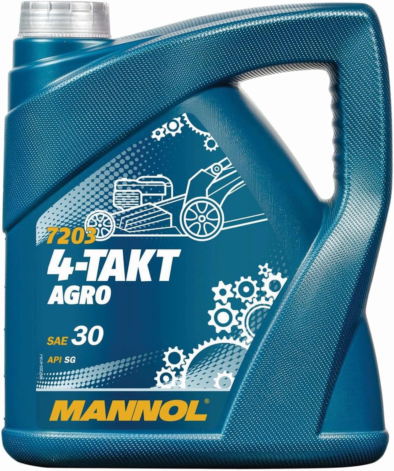 SAE 30 Full Synthetic Lawn Mower Oil by Mannol, Generator Lubricant, Premium 4-Stroke Small Engine Oil, 4L