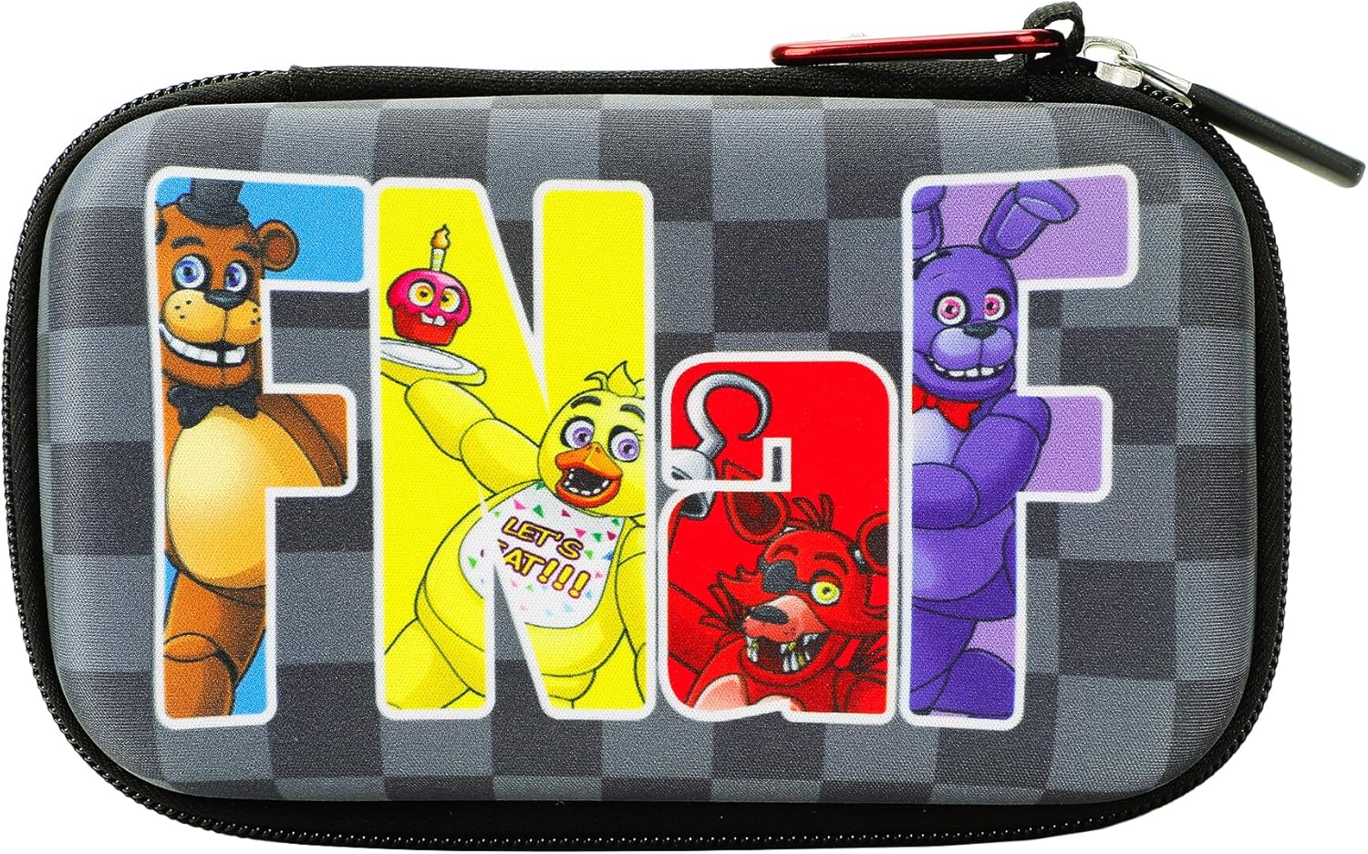 Bioworld Five Nights At Freddy's FNAF Trap Graphics Gray Checkered Utility Case