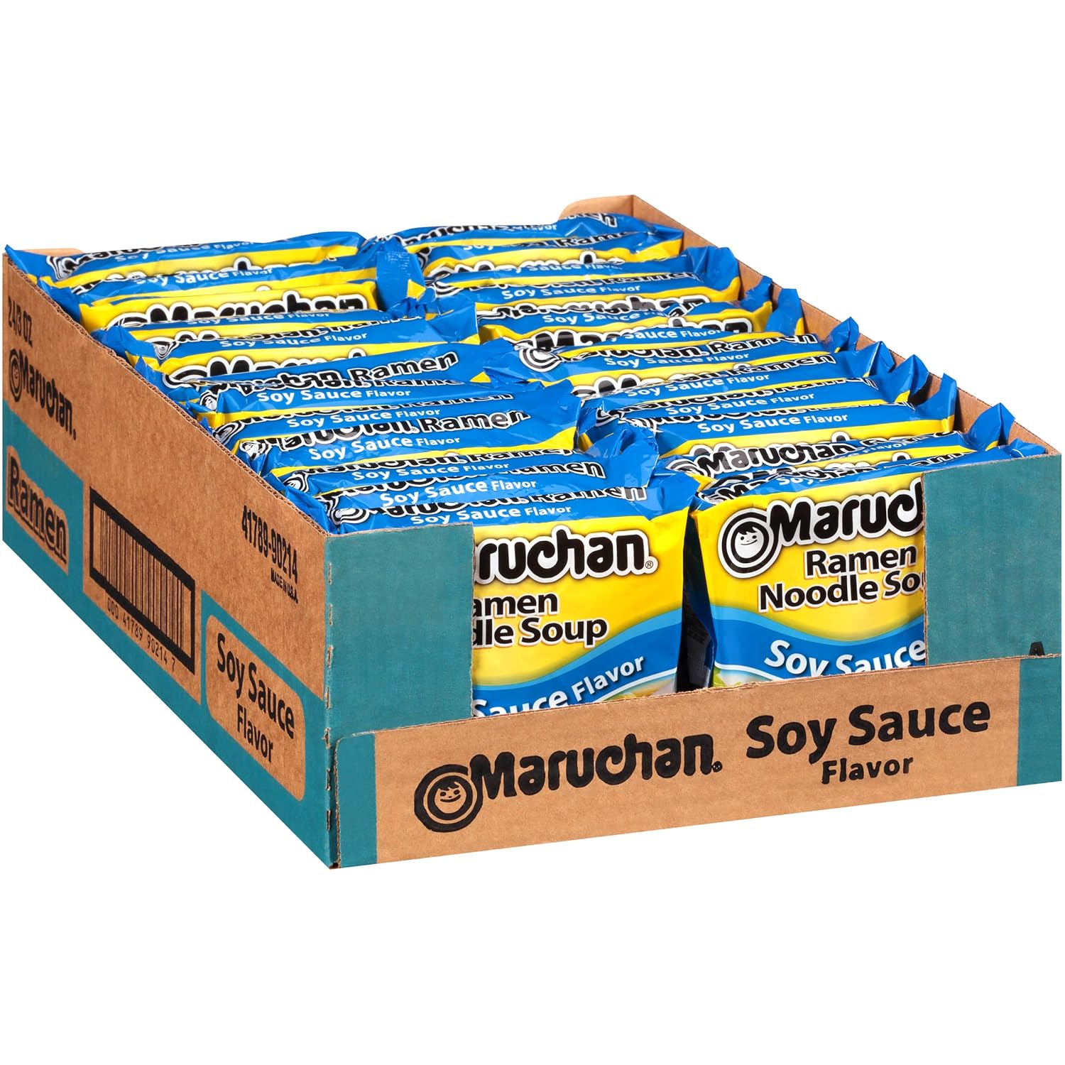 Maruchan Ramen Soy Sauce, Instant Ramen Noodles, Ready to Eat Meals, 3 Oz, 24 Count