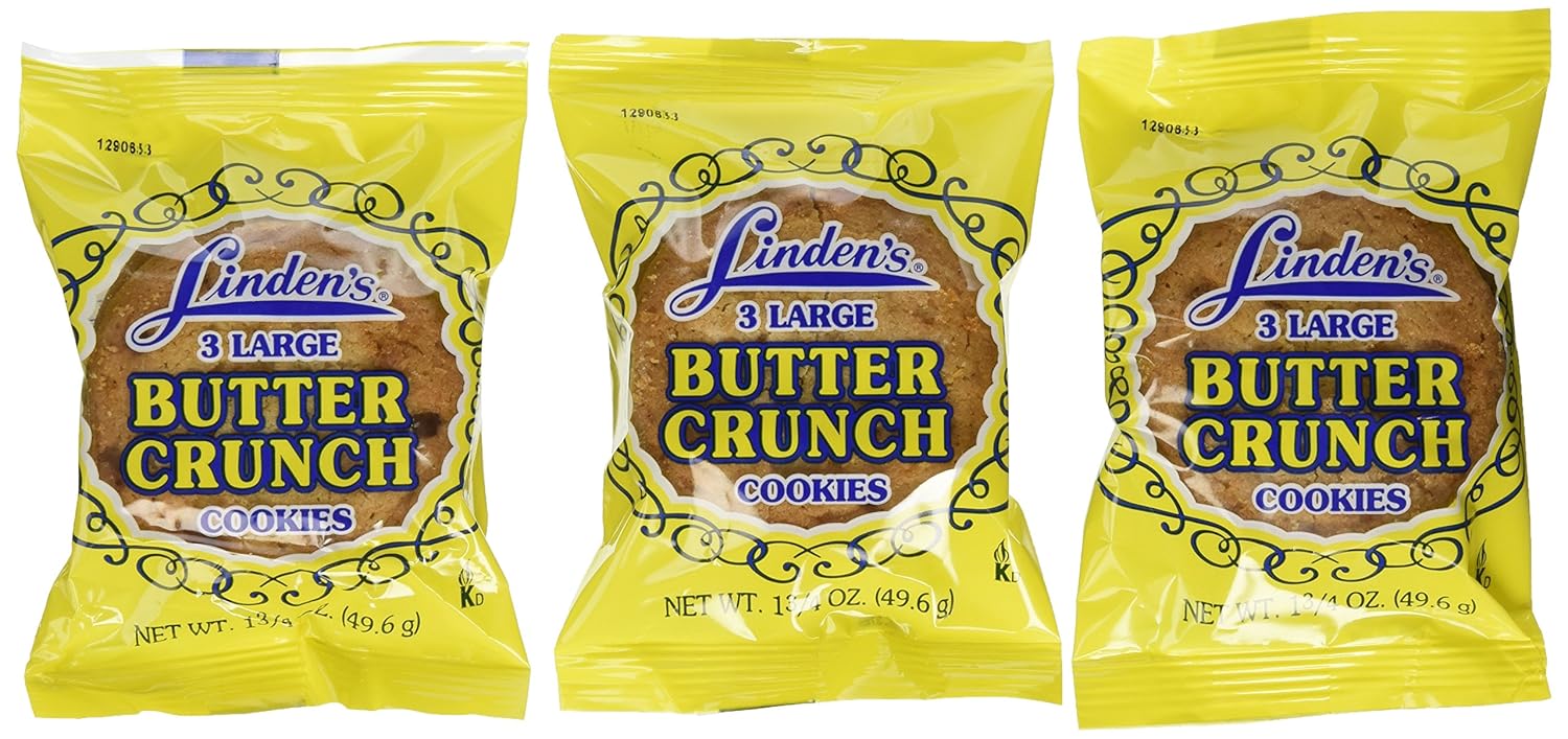 Linden's Butter Crunch Cookies 3 Cookies Per Pack (18 -1.75 Oz. Packs Per Box)