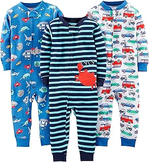Simple Joys by Carter's Kids' 3-Pack Snug Fit Footless Cotton Pajamas
