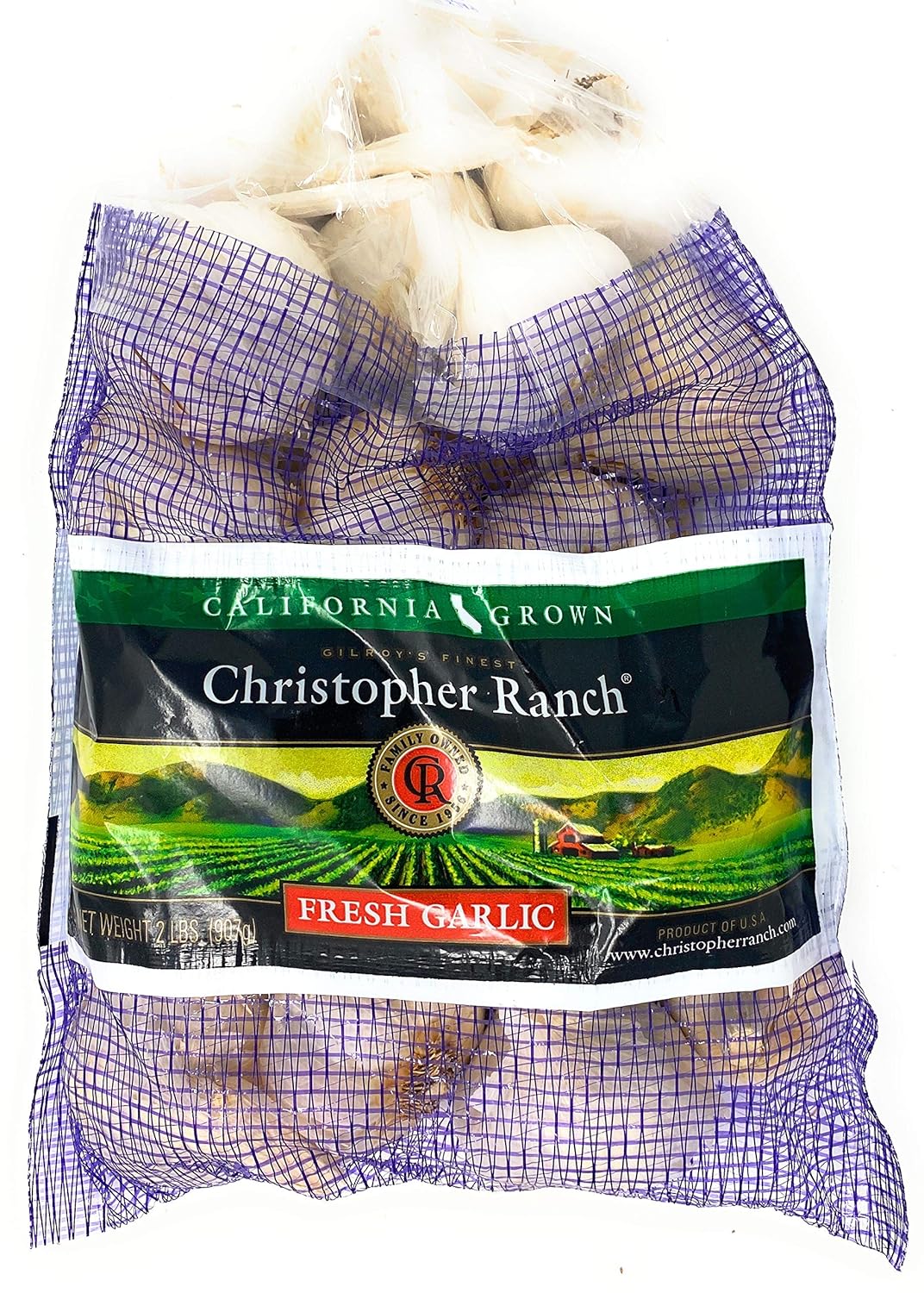 2 Pound Fresh Garlic USA California Heirloom Gilroy Finest, Pack of 1