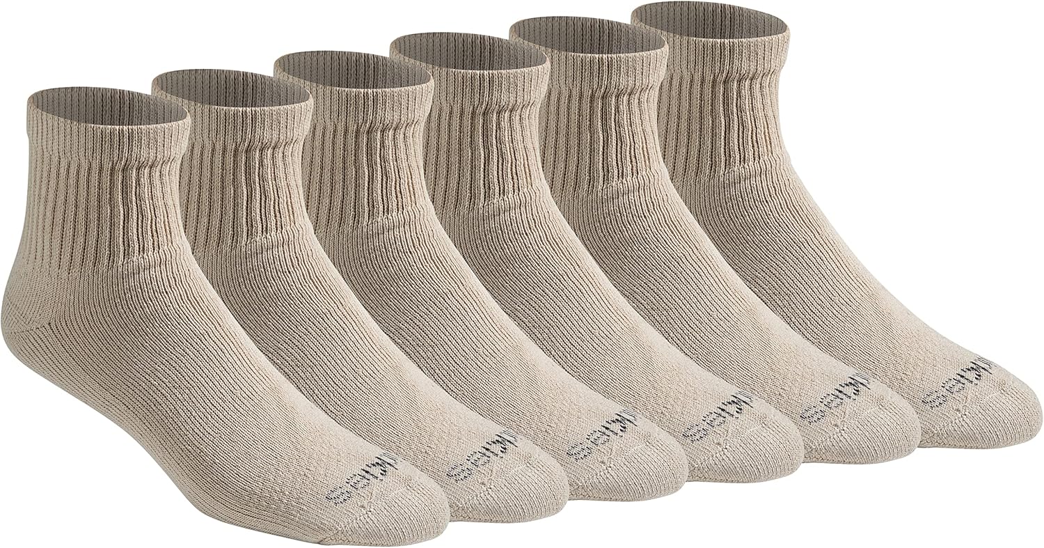 Dickies Men's Multi-Pack Dri-tech Moisture Control Quarter Socks