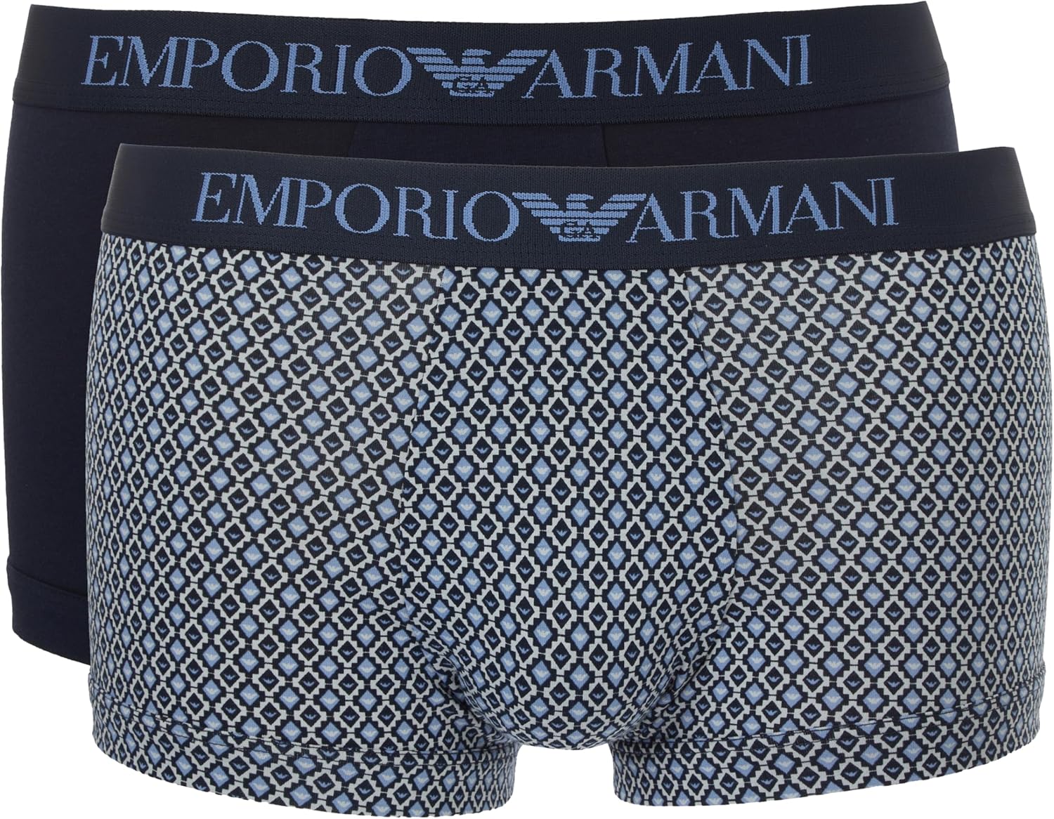 Emporio Armani Men's Classic Pattern Mix 2-Pack Trunk