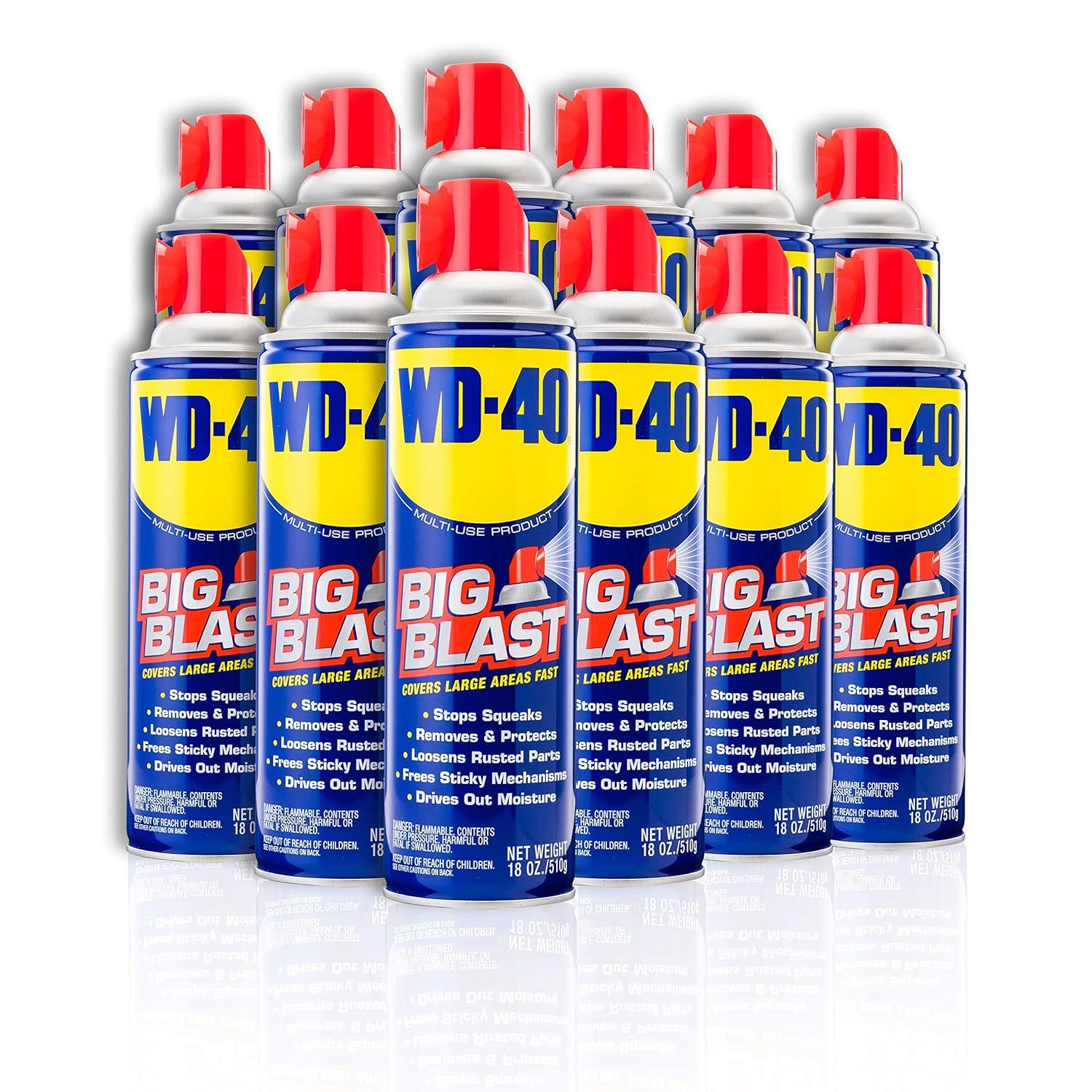 WD-40 Original Formula, Multi-Use Product with Big-Blast Spray, 18 OZ [12-Pack]
