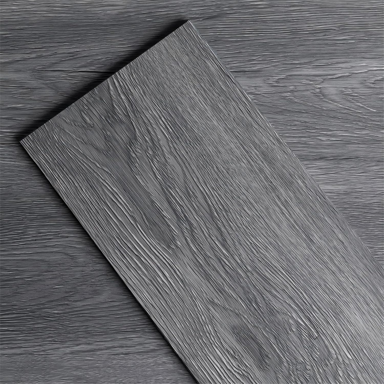 Vinyl Flooring - Lvt Flooring Peel and Stick Floor Tiles Dark Grey,2.0mm 36pcs Waterproof for Office Hallway Kitchen(5.02‎m²,Dark Grey)