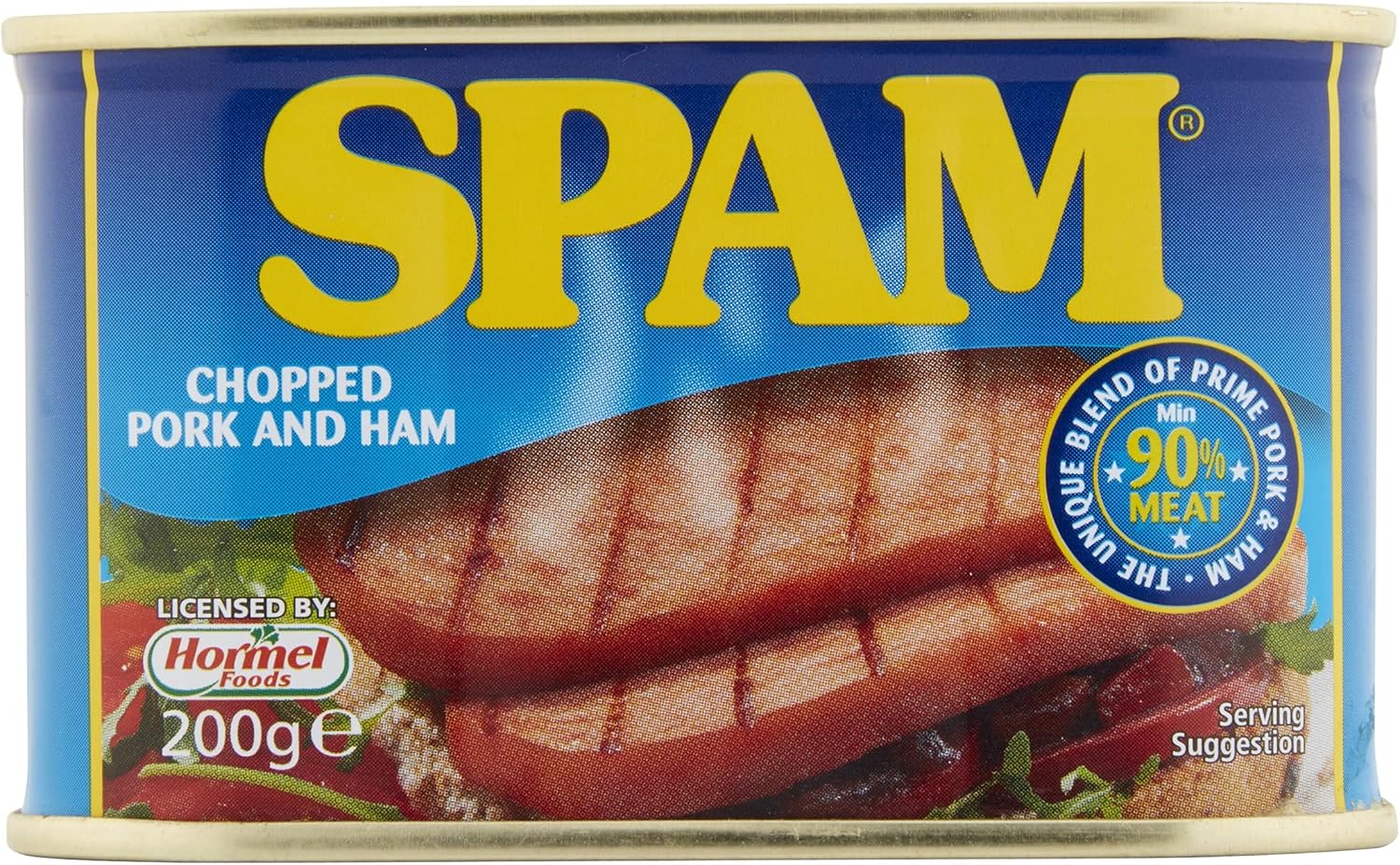 Spam Chopped Pork & Ham contains 6x200g cans (6 Pack Bundle) -Hormel Spam - Delicious and Versatile (200g)