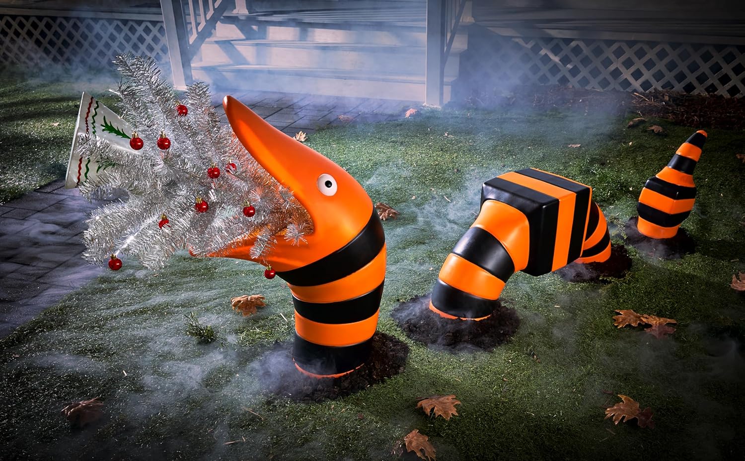 Spirit Halloween The Nightmare Before Christmas Ground Breaking Giant Snake Decoration | Officially Licensed | Outdoor Décor