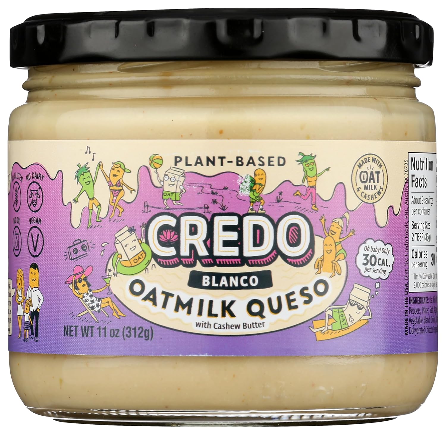 CREDO FOODS Oatmilk Queso Blanco, 11 OZ